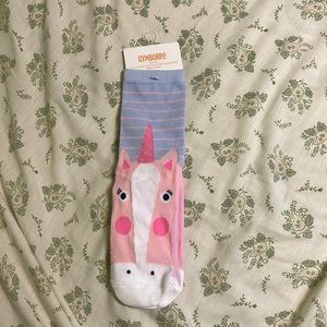 Gymboree Unicorn Crew Socks L (10-12) shoe sizes 3 and up